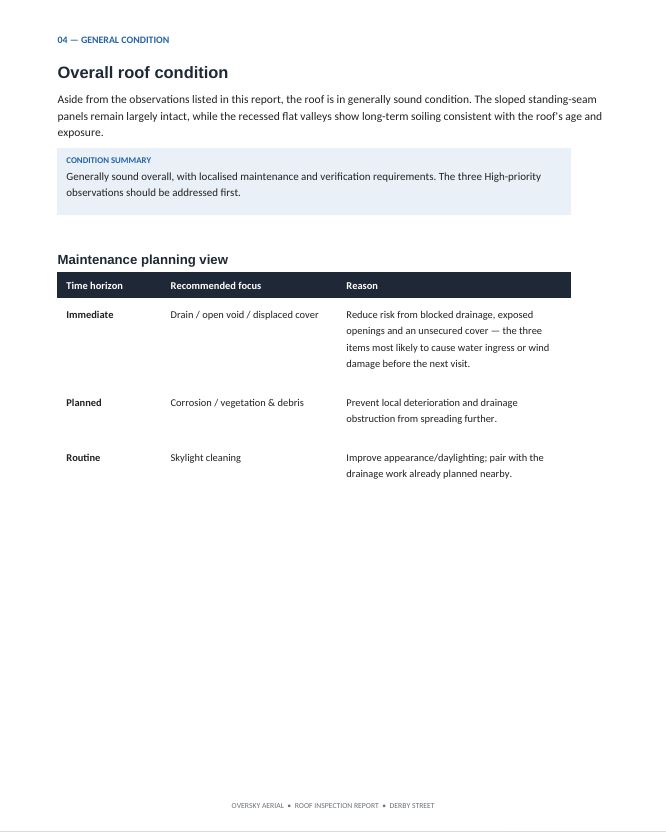Roof survey case study page 7