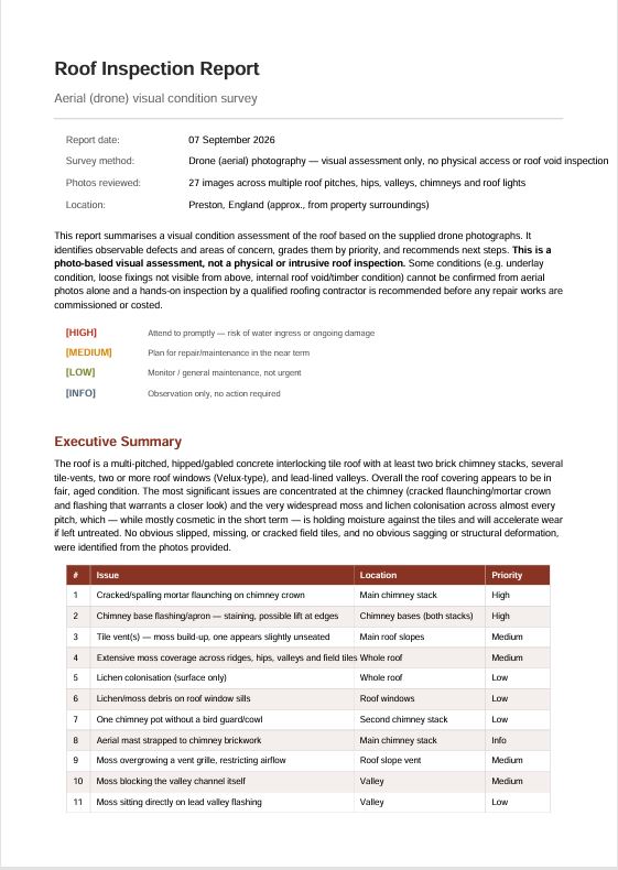 Roof Inspection Page 1